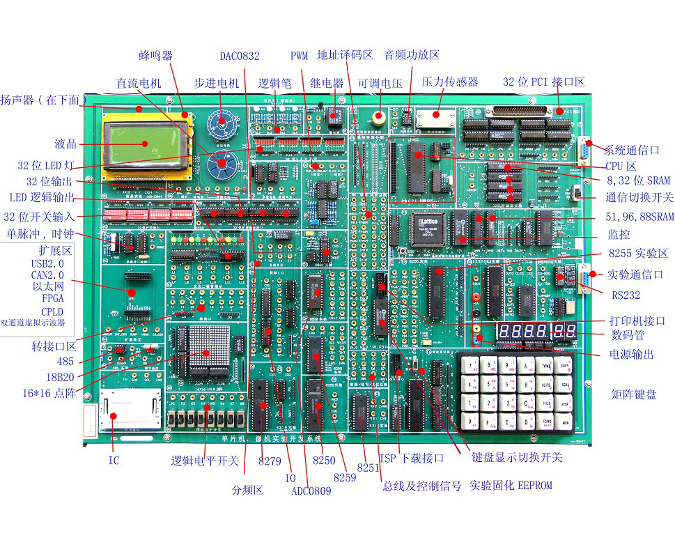 PCI单片机微机接口实验开发系统